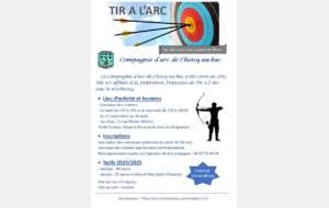 Reprise du tir à l'arc saison 2024/2025